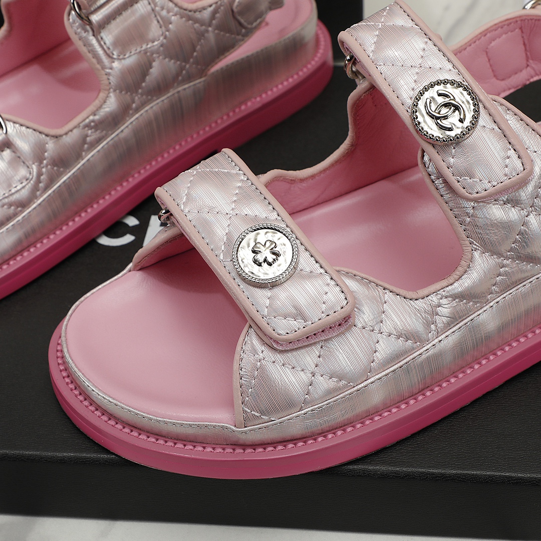 Chanel Women Leather Sandals-0059 35-40