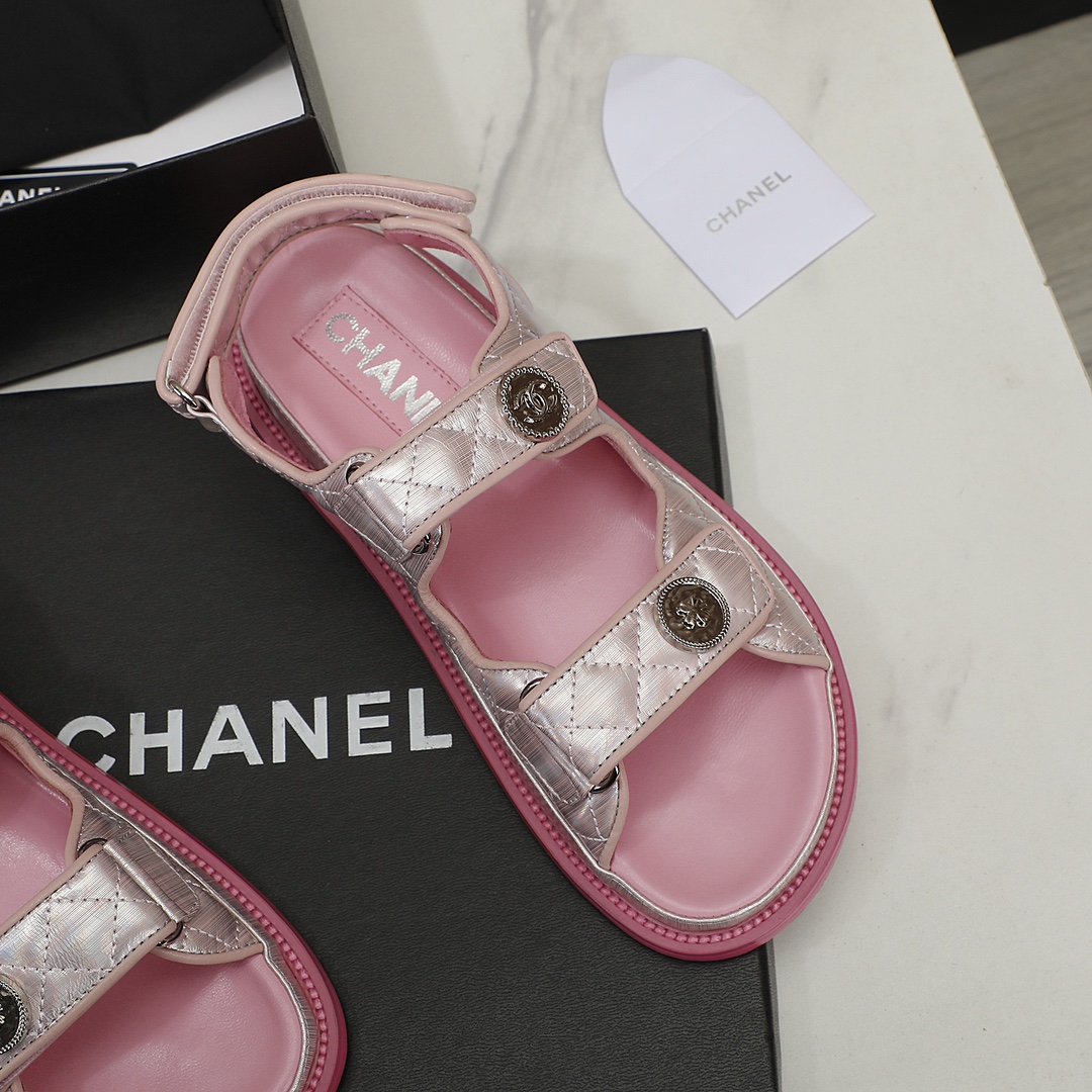 Chanel Women Leather Sandals-0059 35-40