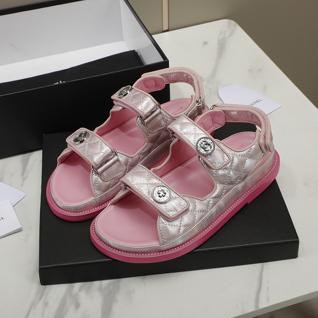 Chanel Women Leather Sandals-0059 35-40