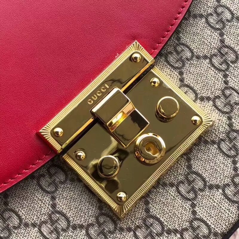 Cheap Gucci 453189 Padlock Medium GG Shoulder Bag Red