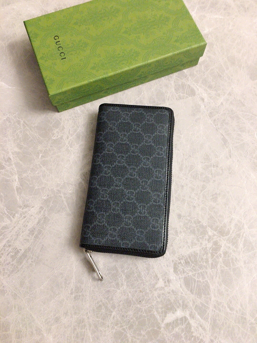 Cheap Gucci Men and Womens Long Wallet Black 673003