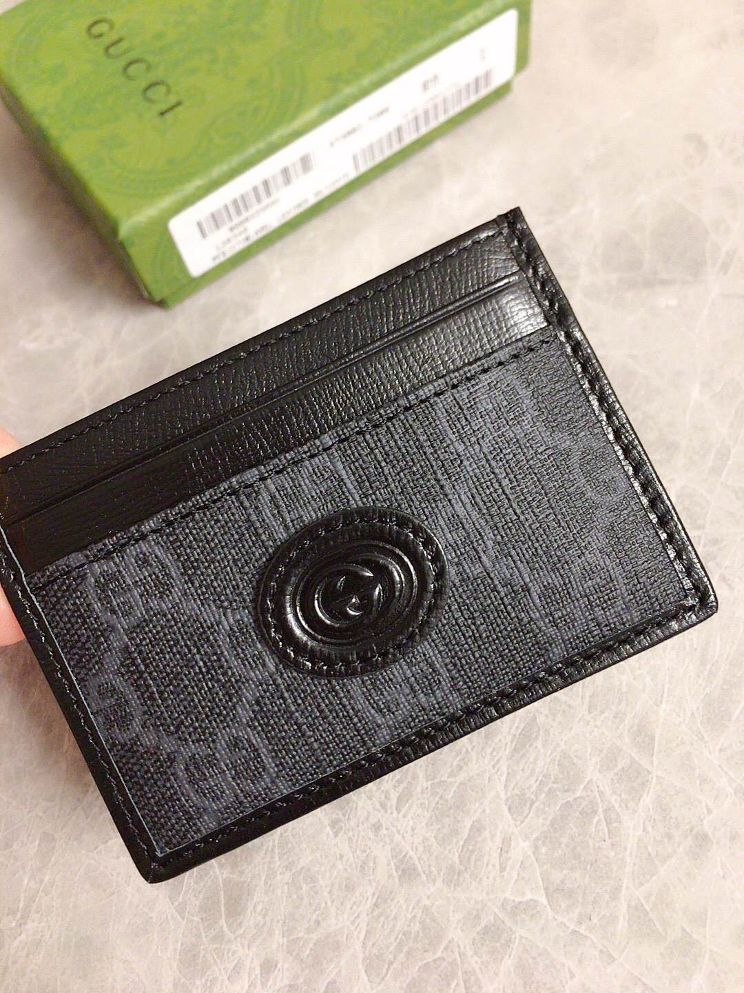 Cheap Gucci Men and Womens Small Card Bag Black 673002