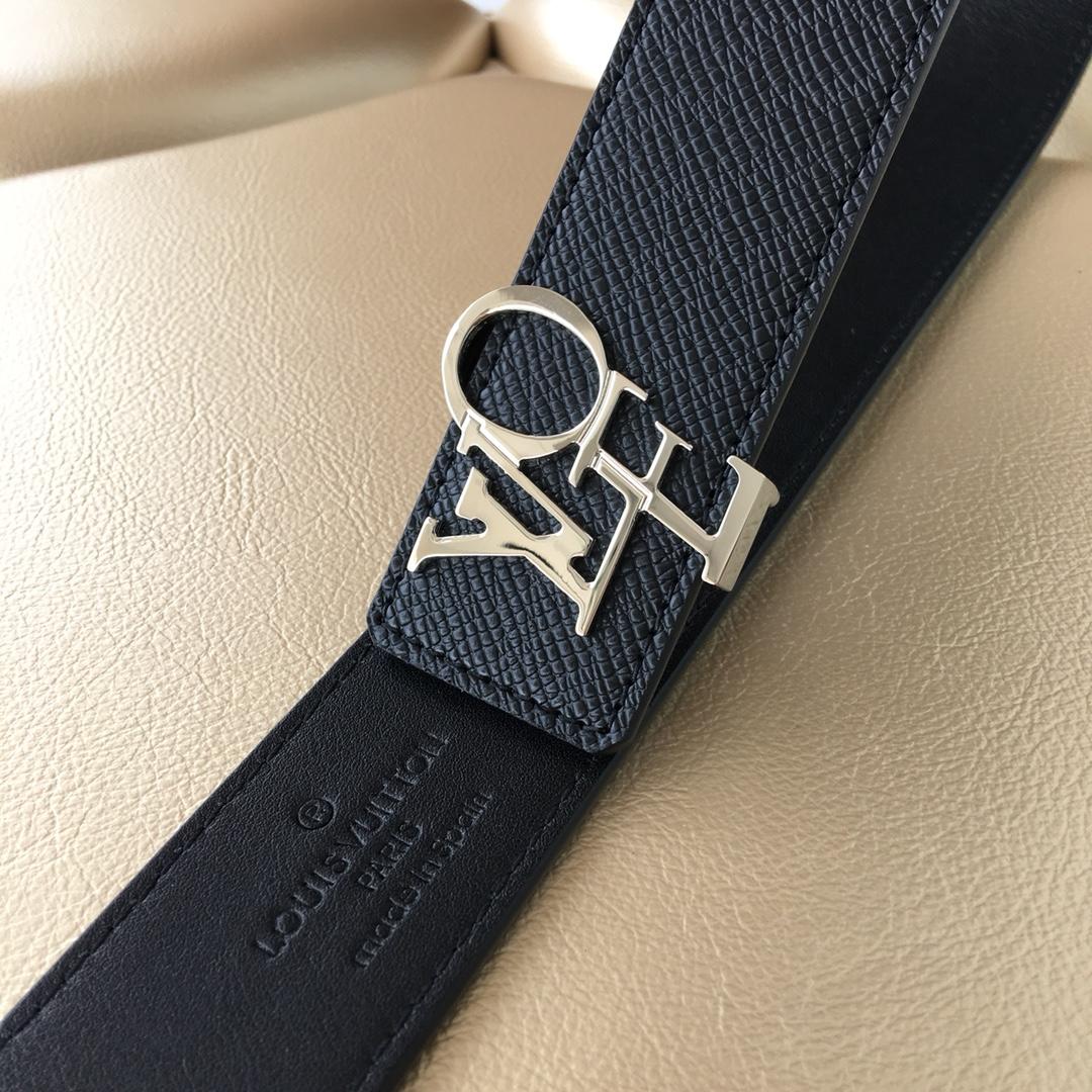 Cheap Louis Vuitton Men Reversible Leather Belt With Silver Buckle 031
