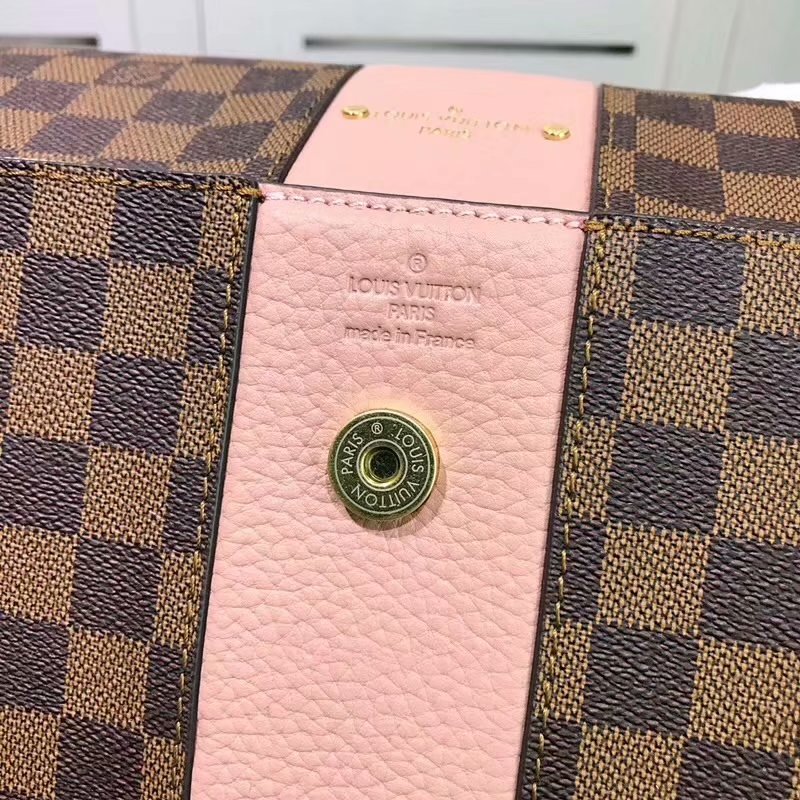 Cheap Louis Vuitton N64417 Bond Street Damier Ebene and Taurillon Leather Magnolia