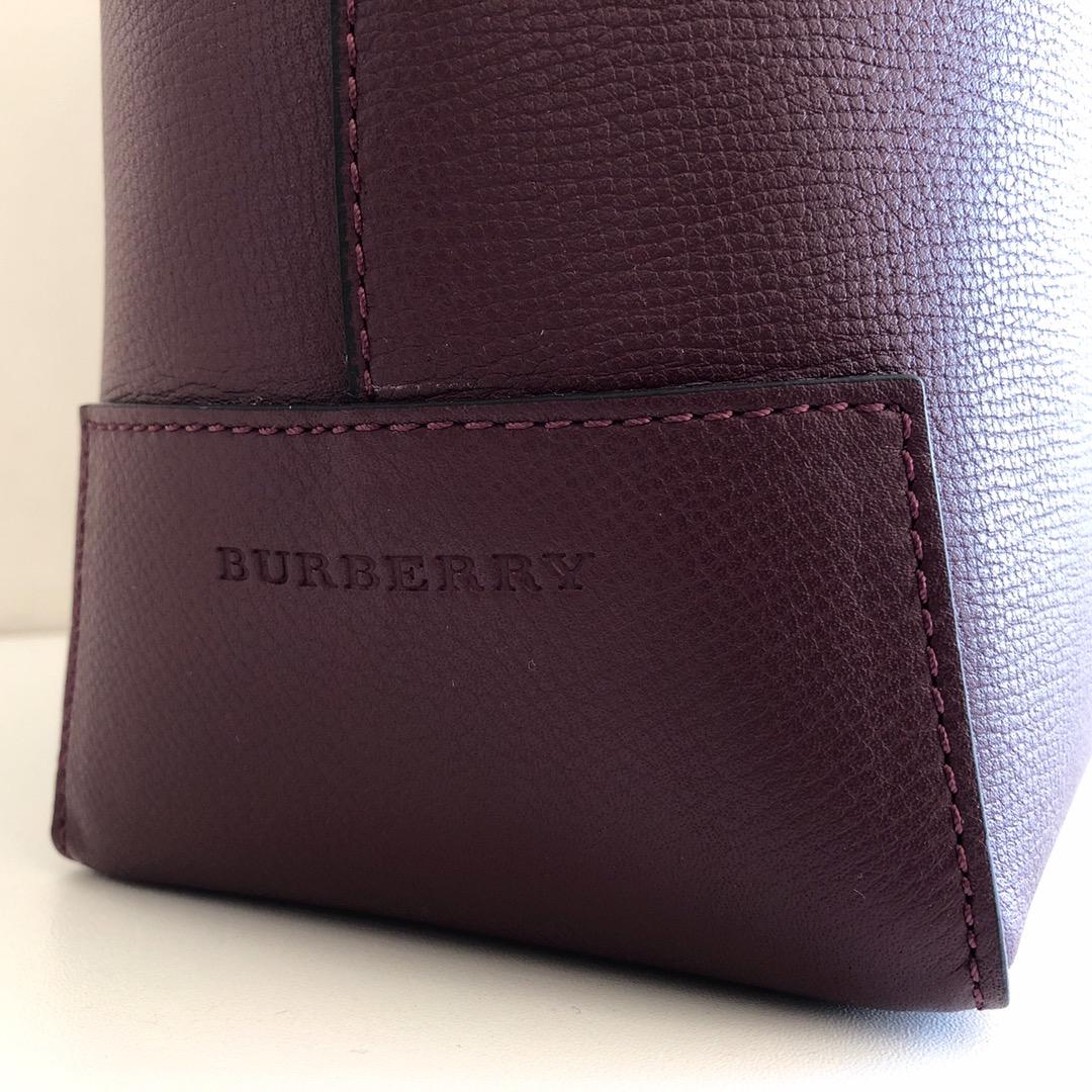 Cheap Replica Burberry Small Embossed Crest Leather Tote Burgundy