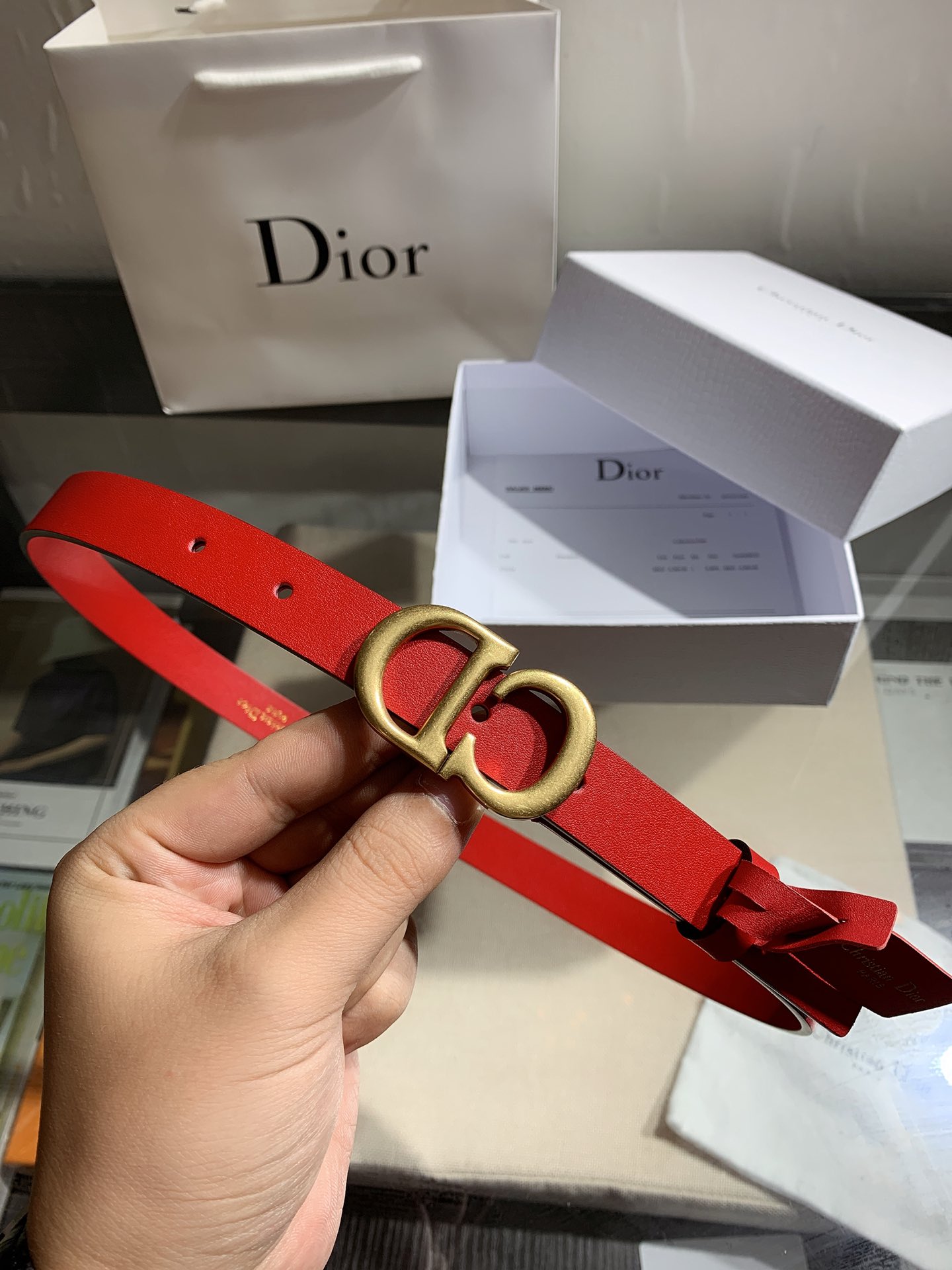 Cheap Replica Dior Women Leather Belt Width 2cm 013