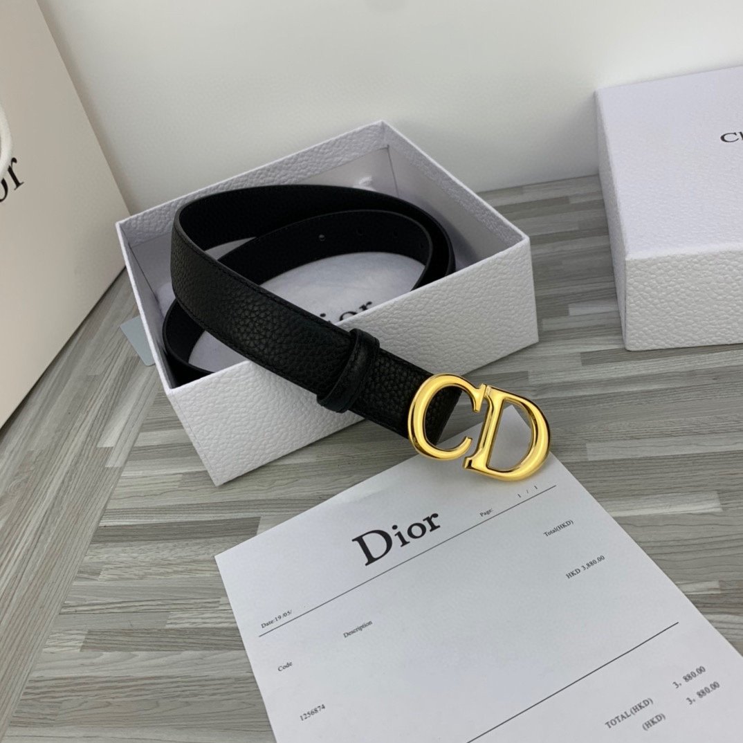 Cheap Replica Dior Women Leather Belt Width 3cm 009