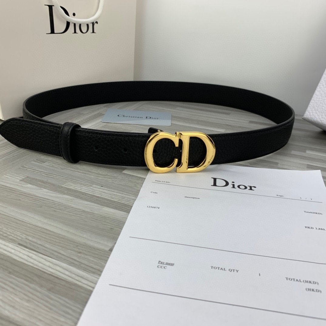 Cheap Replica Dior Women Leather Belt Width 3cm 009