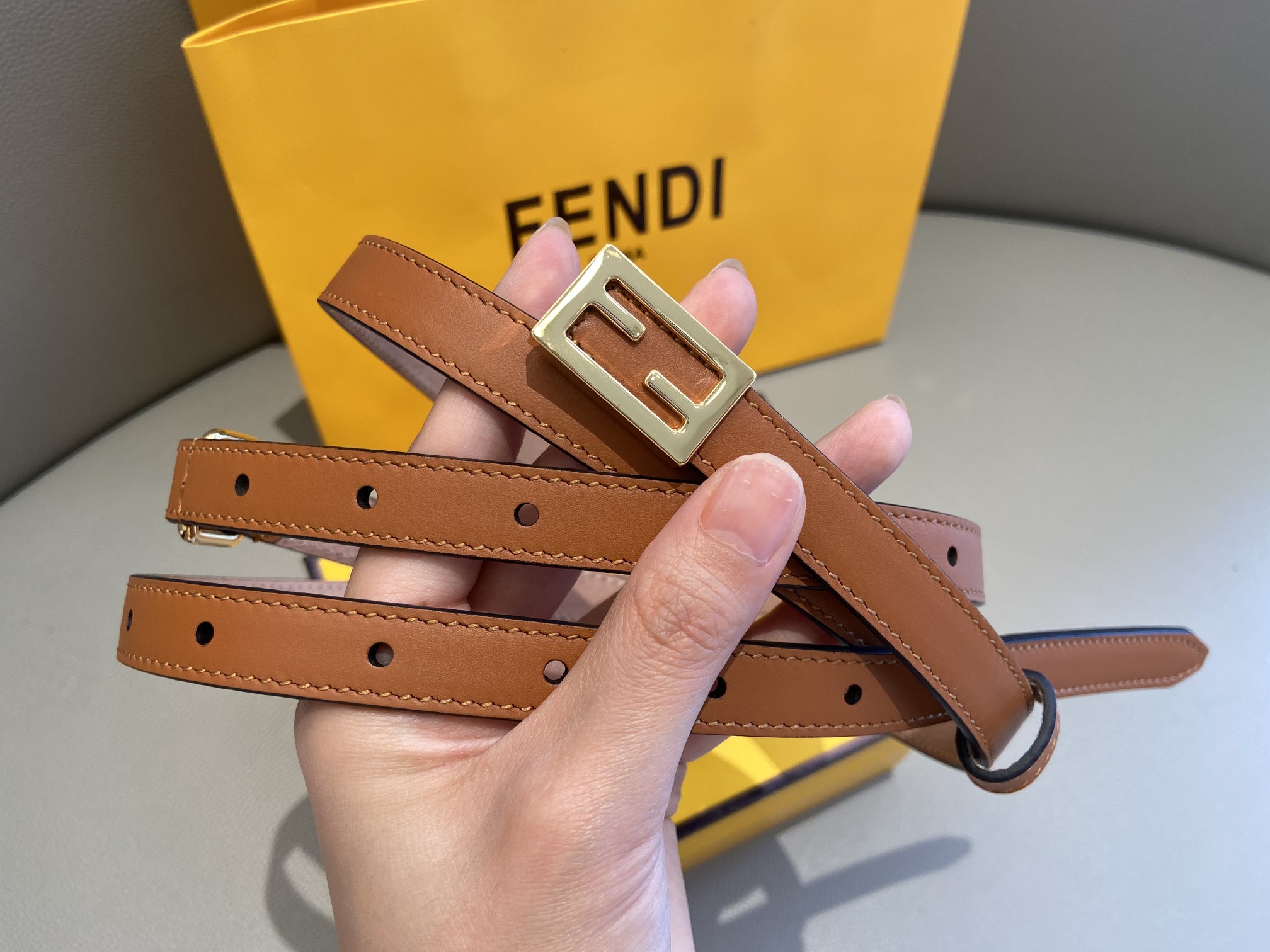 Cheap Replica Fendi Leather Belt Width 1.5CM 004