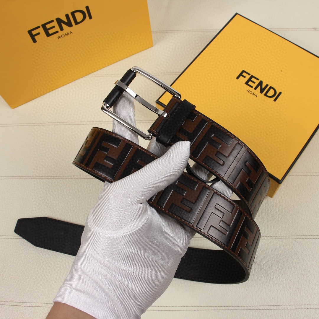 Cheap Replica Fendi Leather Belt Width 3.8CM 003