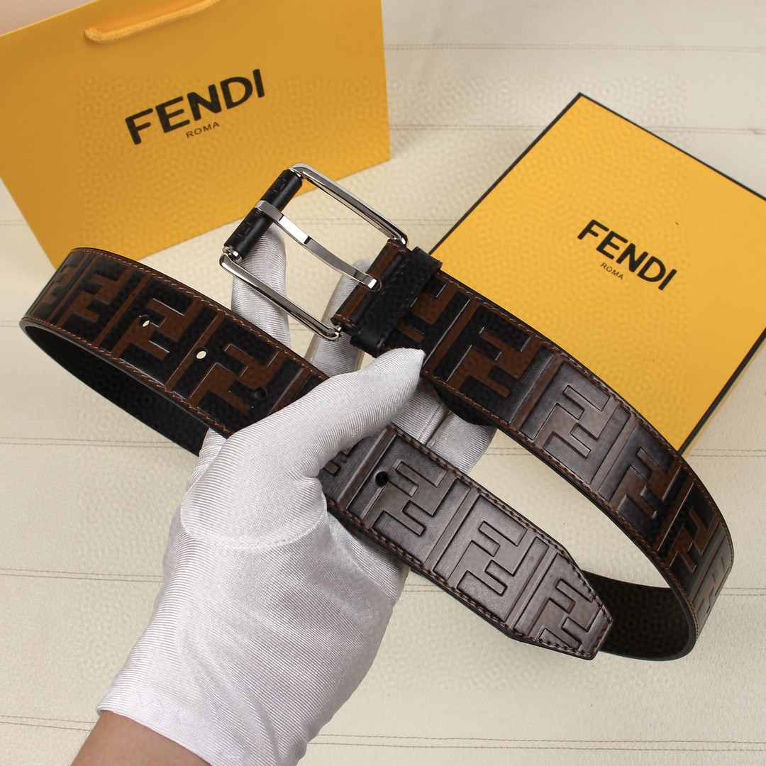 Cheap Replica Fendi Leather Belt Width 3.8CM 003