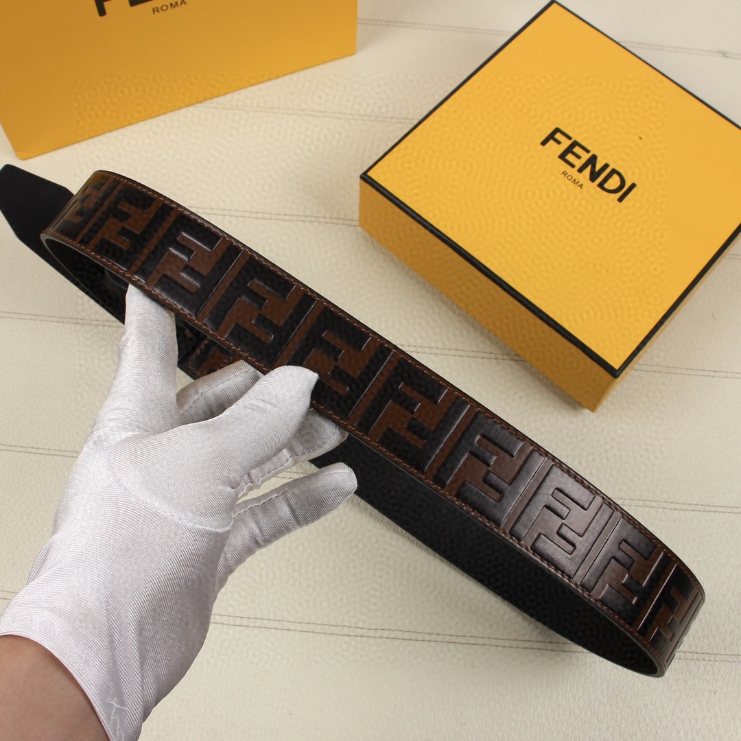 Cheap Replica Fendi Leather Belt Width 3.8CM 003