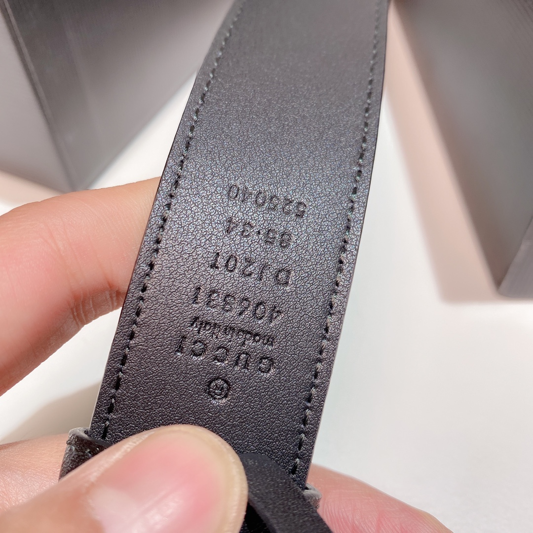 Cheap Replica Gucci Leather Belts width 3.0cm 155