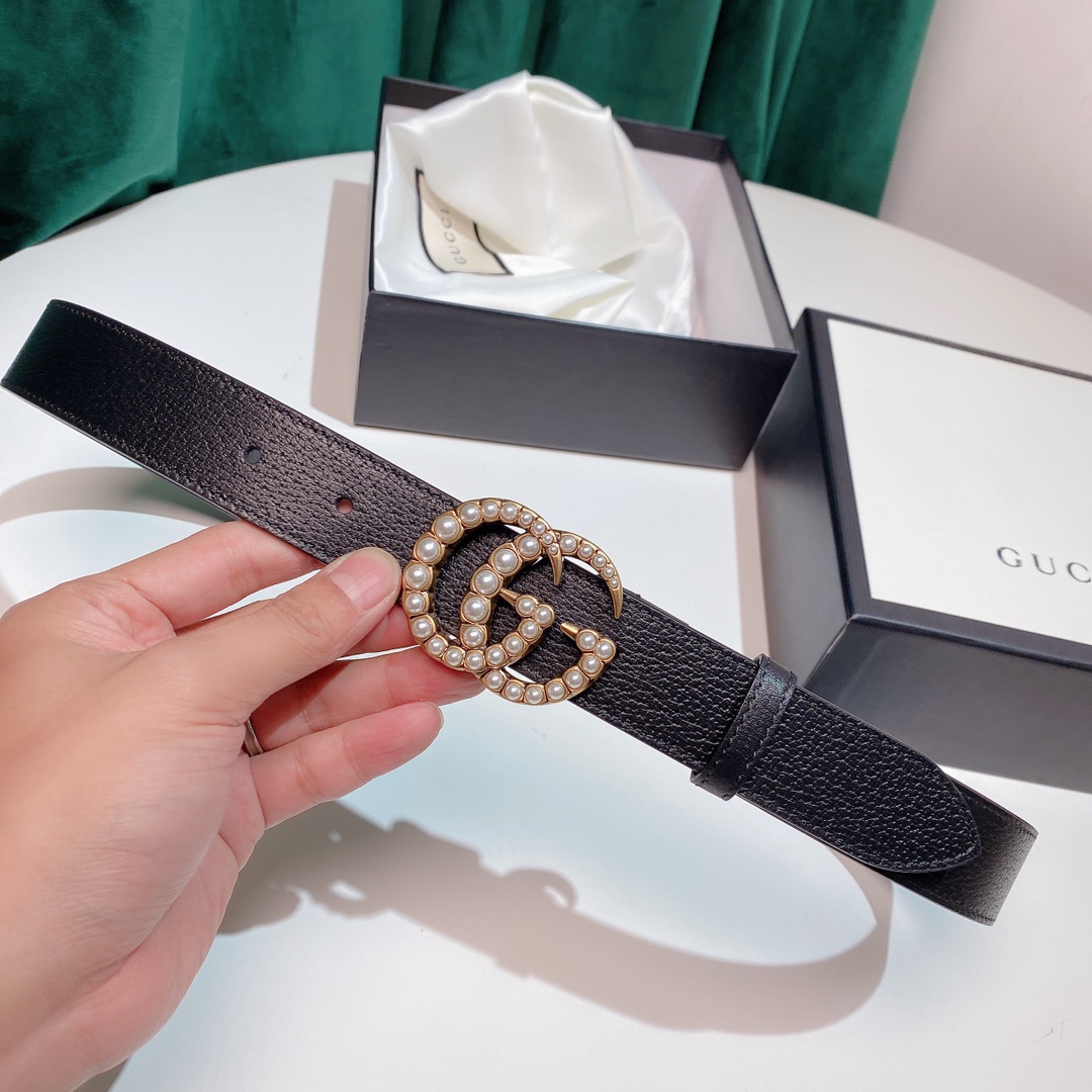 Cheap Replica Gucci Leather Belts width 3.0cm 156