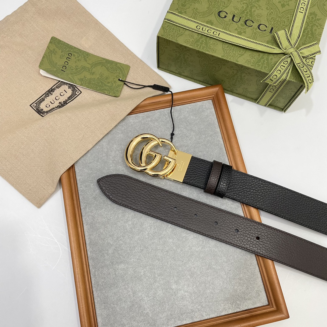 Cheap Replica Gucci Men Leather Belts Width 37mm 172