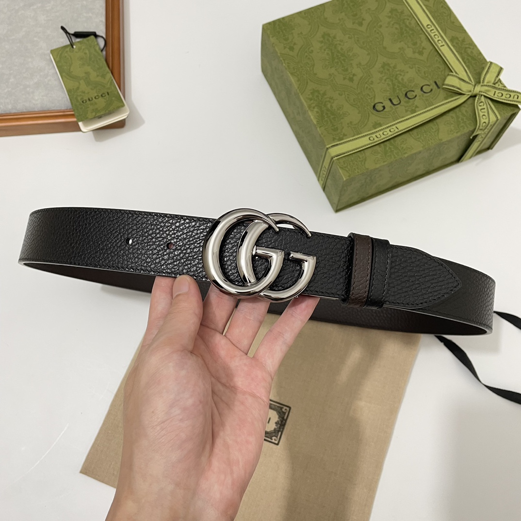 Cheap Replica Gucci Men Leather Belts Width 37mm 174