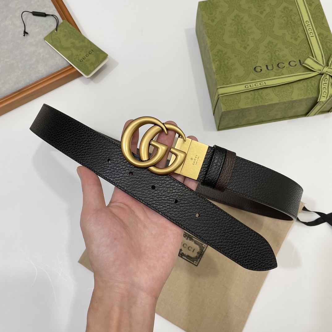 Cheap Replica Gucci Men Leather Belts Width 37mm 176