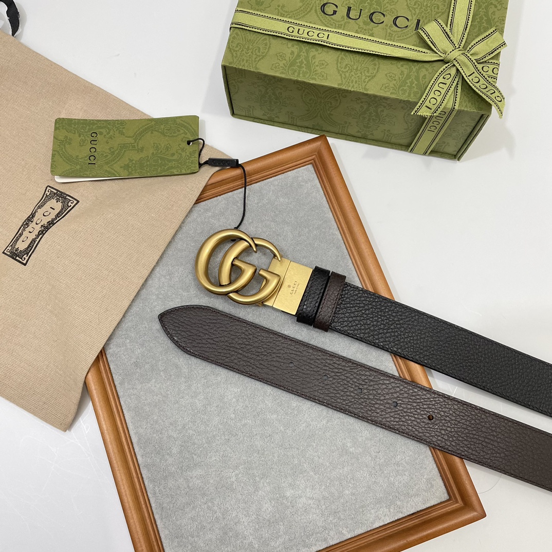 Cheap Replica Gucci Men Leather Belts Width 37mm 176