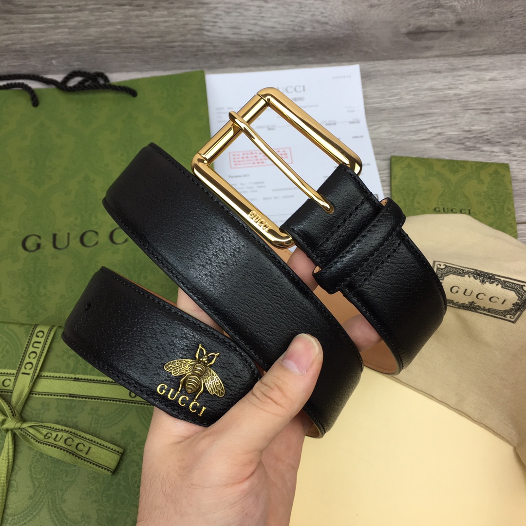 Cheap Replica Gucci Men Leather Belts Width40mm 194