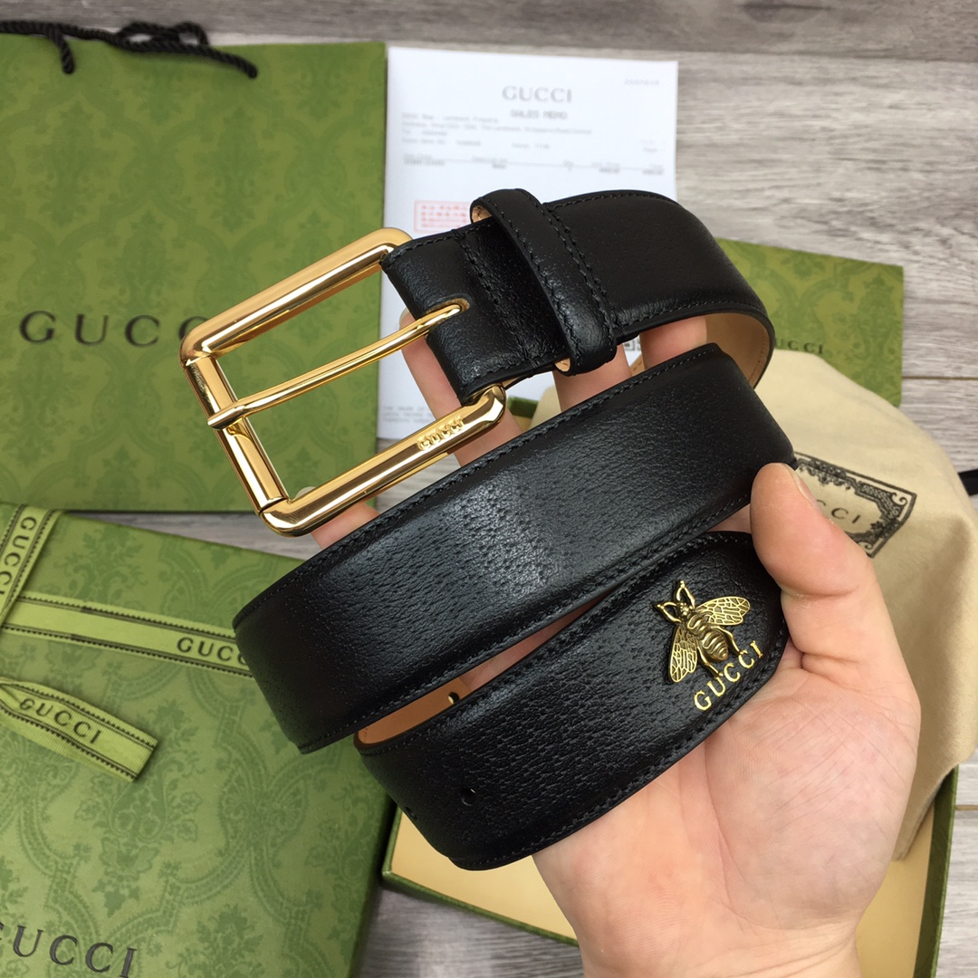 Cheap Replica Gucci Men Leather Belts Width40mm 194