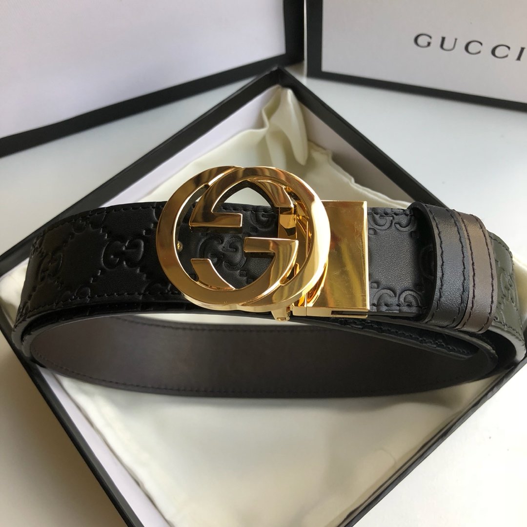 Cheap Replica Gucci Reversible Men Leather Belt Width 3.8cm 119