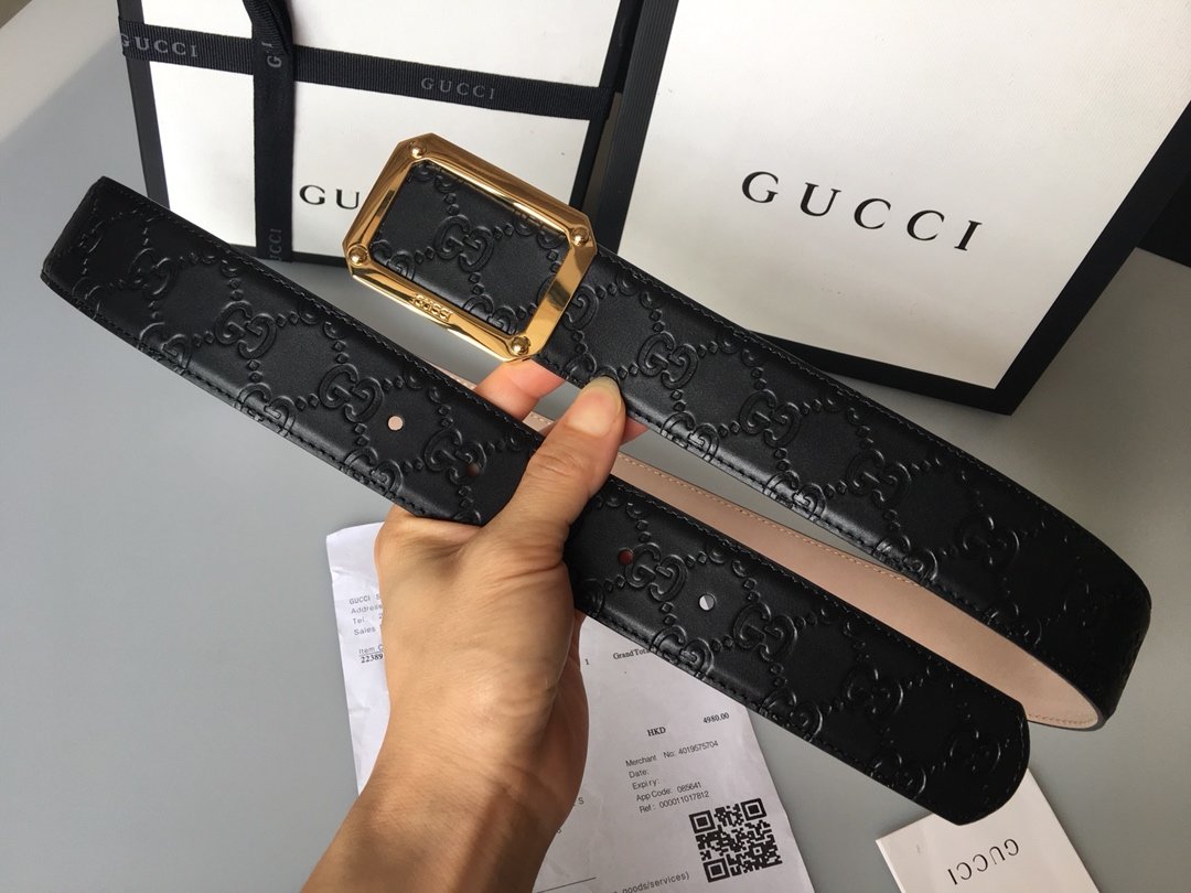 Cheap Replica Gucci Reversible Men Leather Belt Width 3.8cm 121