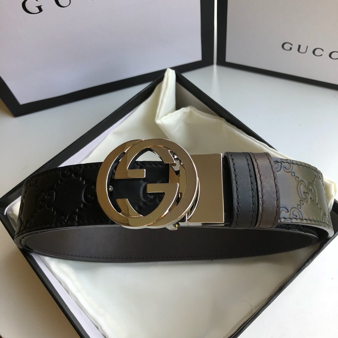 Cheap Replica Gucci Reversible Men Leather Belt Width 3.8cm 121