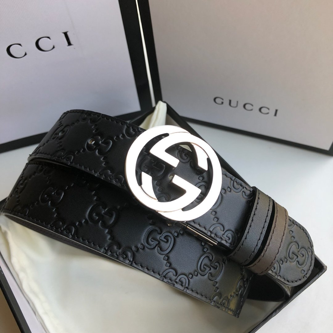 Cheap Replica Gucci Reversible Men Leather Belt Width 3.8cm 121