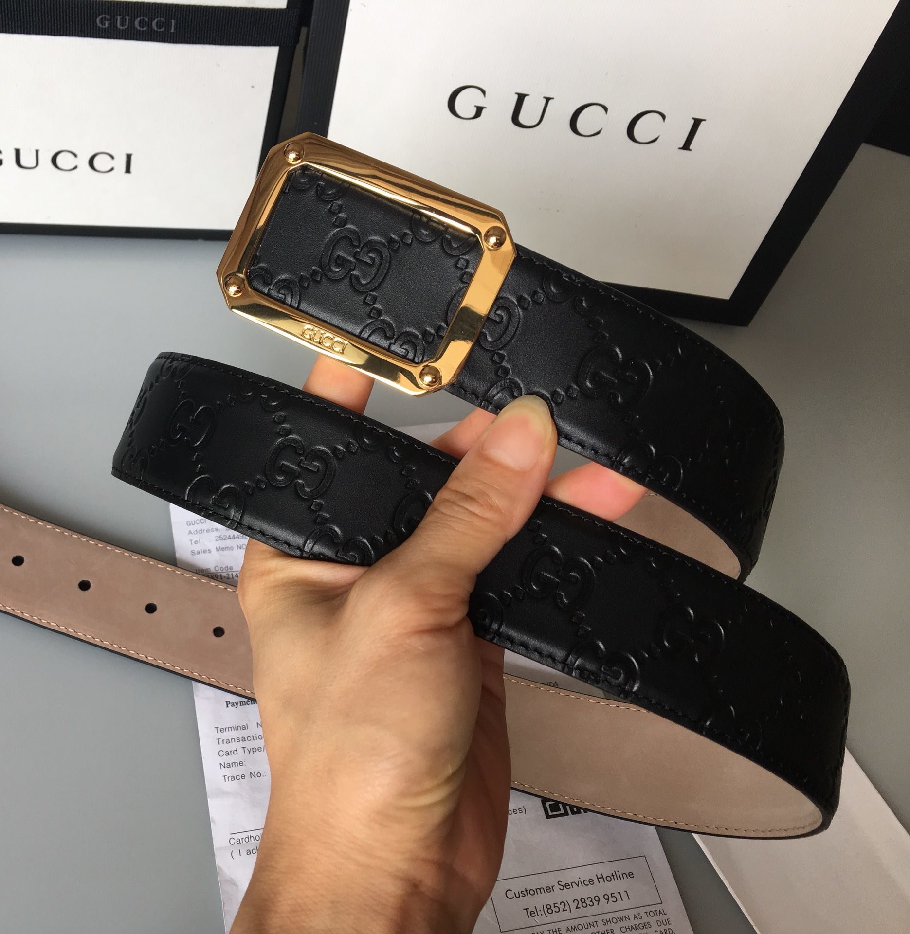 Cheap Replica Gucci Reversible Men Leather Belt Width 3.8cm 121