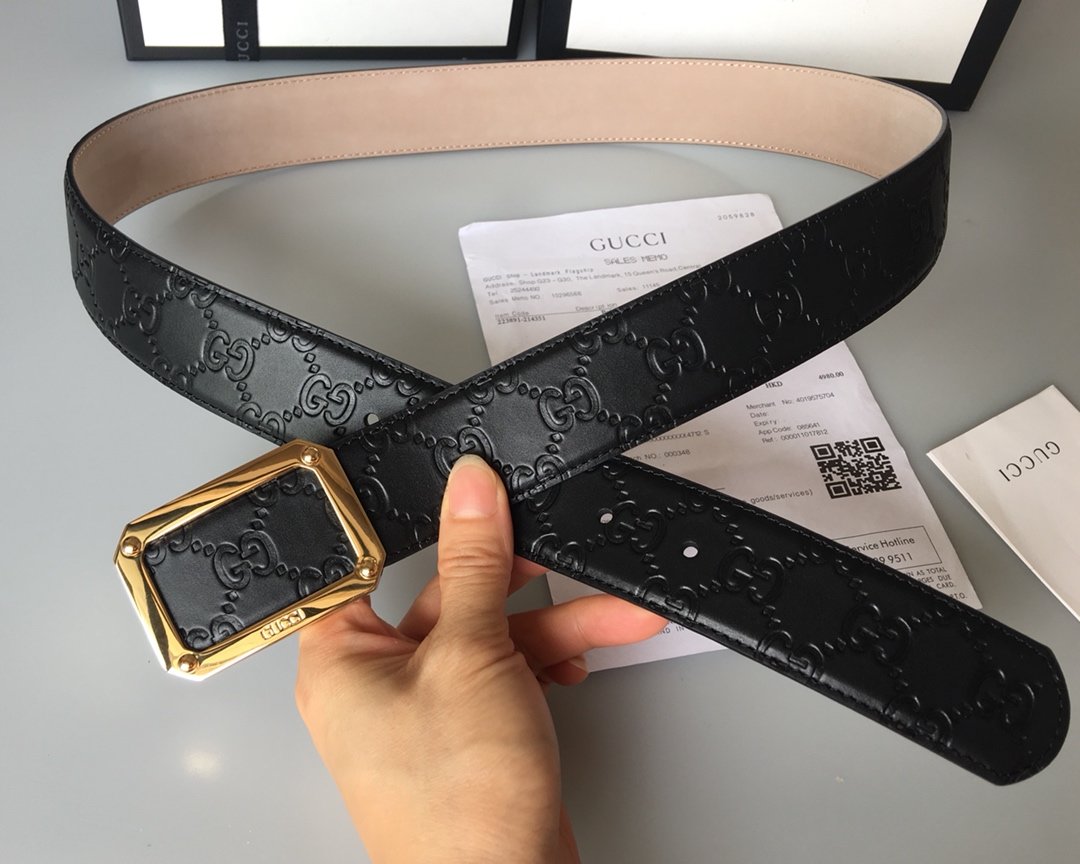 Cheap Replica Gucci Reversible Men Leather Belt Width 3.8cm 121