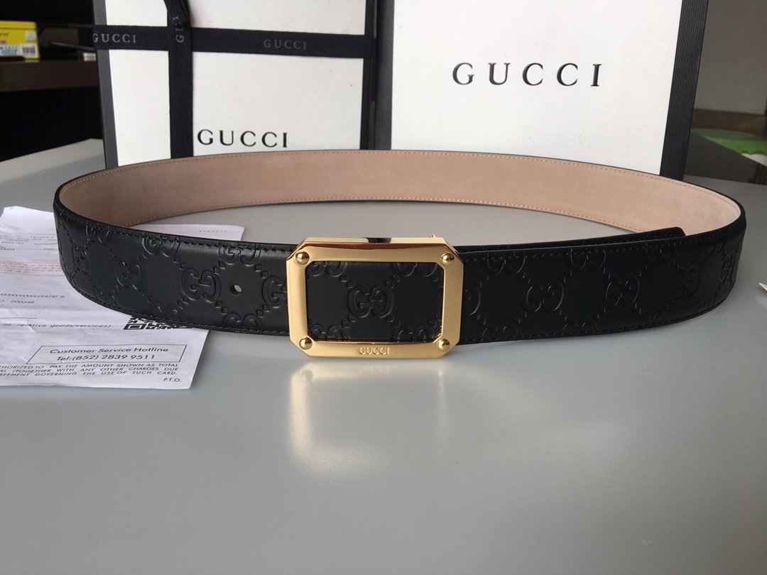 Cheap Replica Gucci Reversible Men Leather Belt Width 3.8cm 121