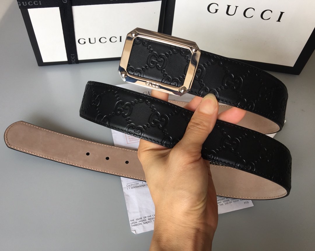 Cheap Replica Gucci Reversible Men Leather Belt Width 3.8cm 122