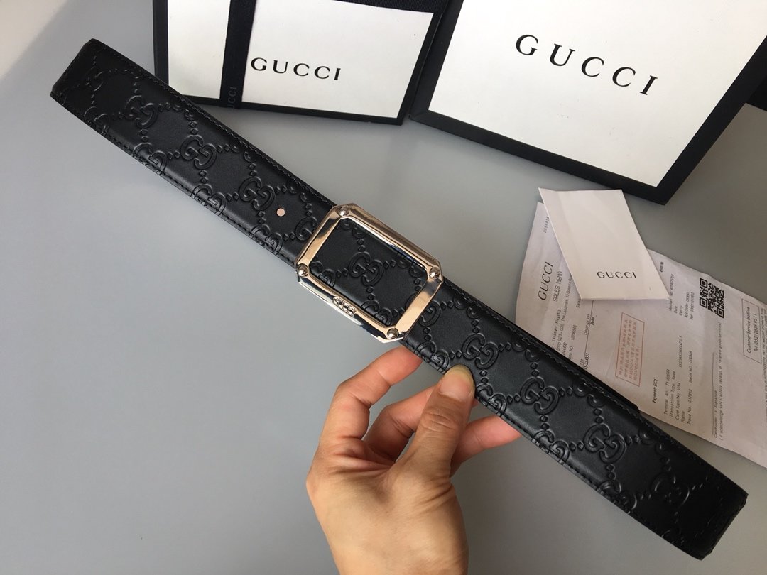 Cheap Replica Gucci Reversible Men Leather Belt Width 3.8cm 122