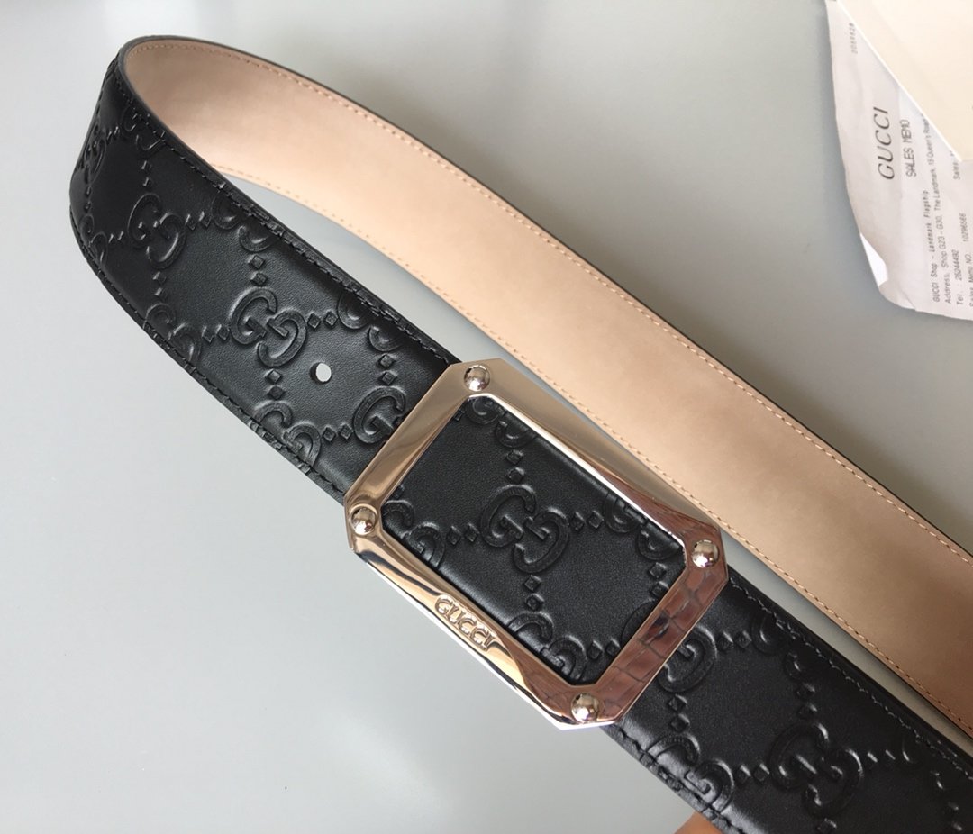 Cheap Replica Gucci Reversible Men Leather Belt Width 3.8cm 122