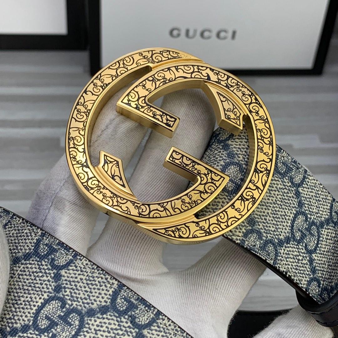 Cheap Replica Gucci Reversible Men Leather Belt Width 4cm 115