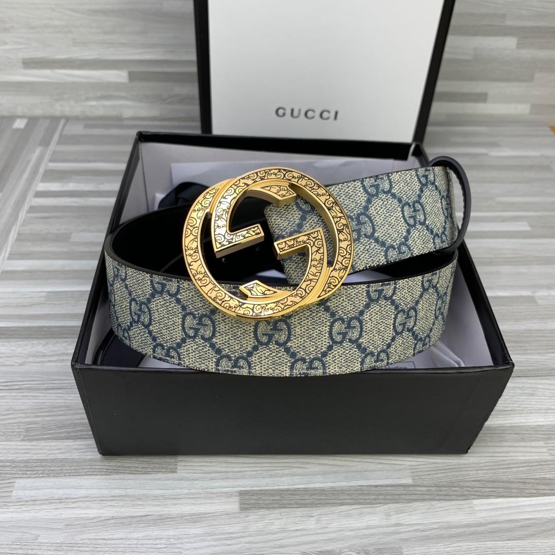 Cheap Replica Gucci Reversible Men Leather Belt Width 4cm 115