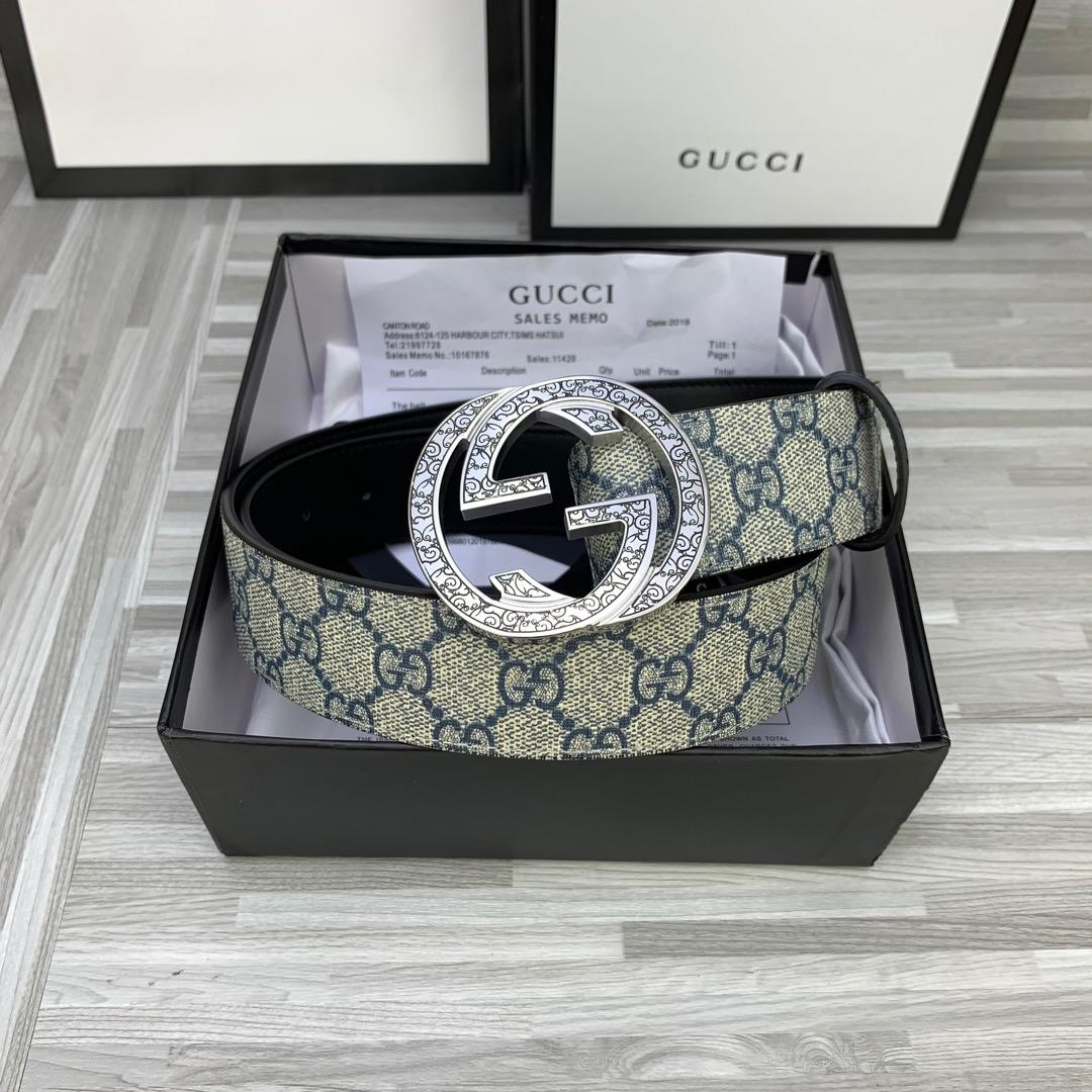 Cheap Replica Gucci Reversible Men Leather Belt Width 4cm 116