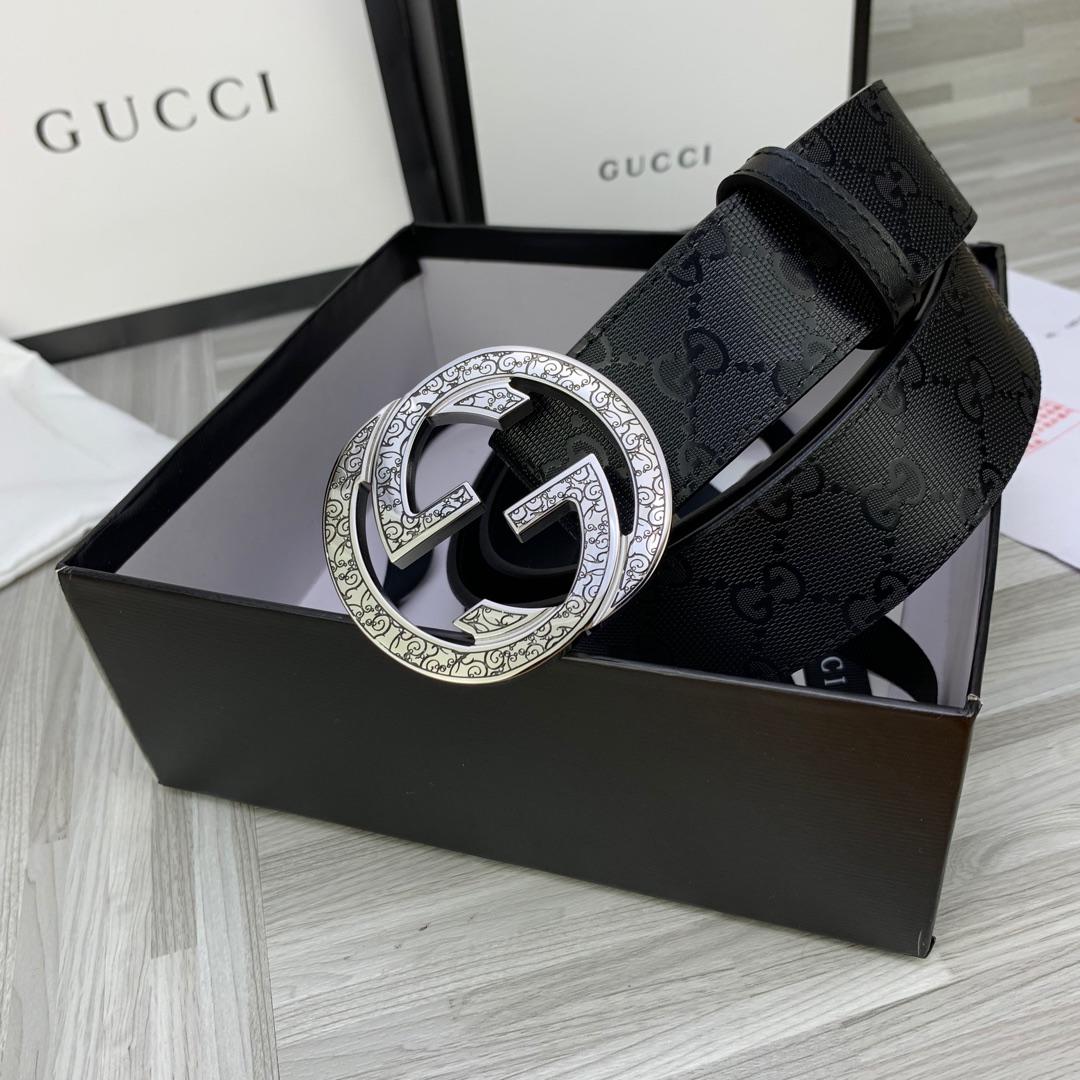 Cheap Replica Gucci Reversible Men Leather Belt Width 4cm 117