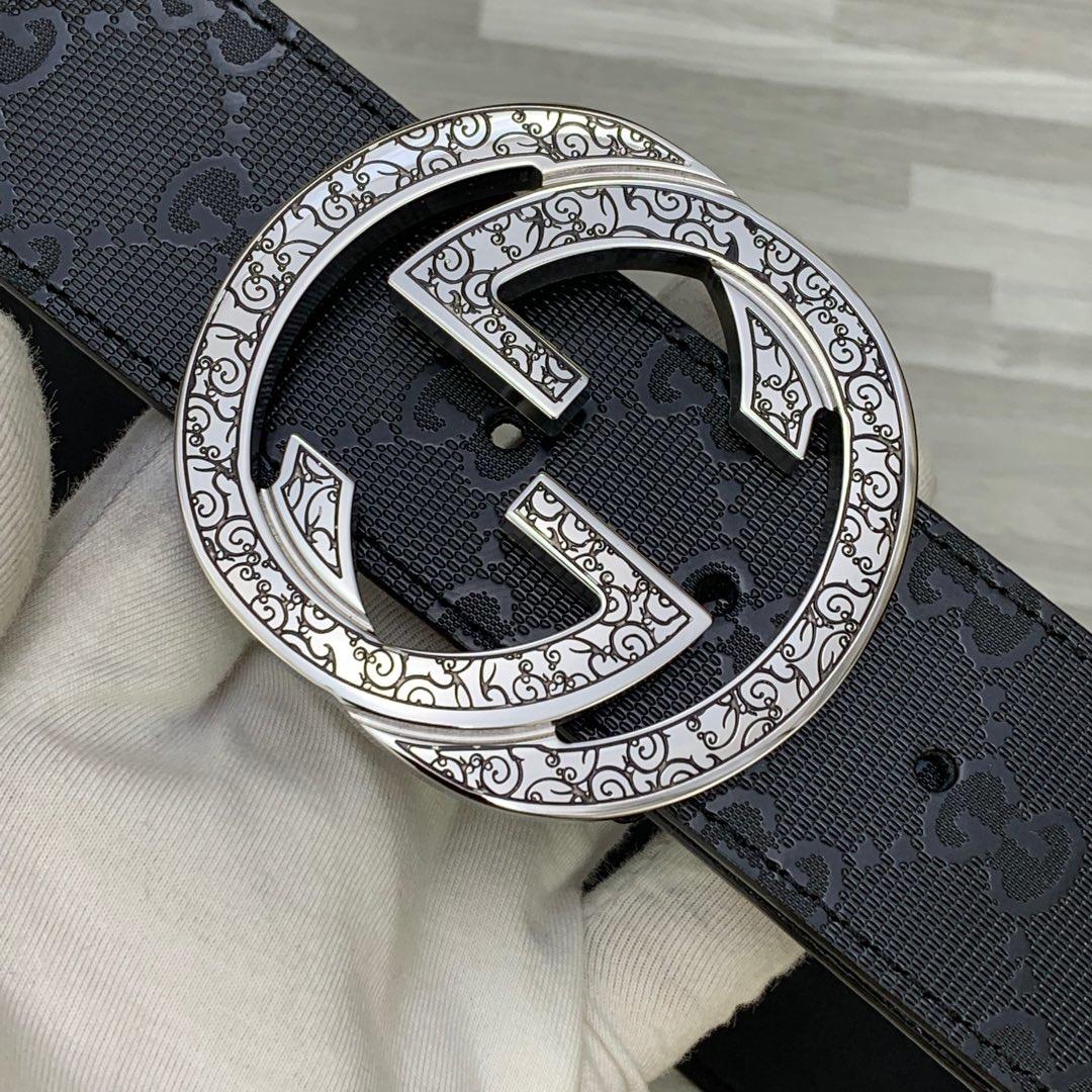 Cheap Replica Gucci Reversible Men Leather Belt Width 4cm 117