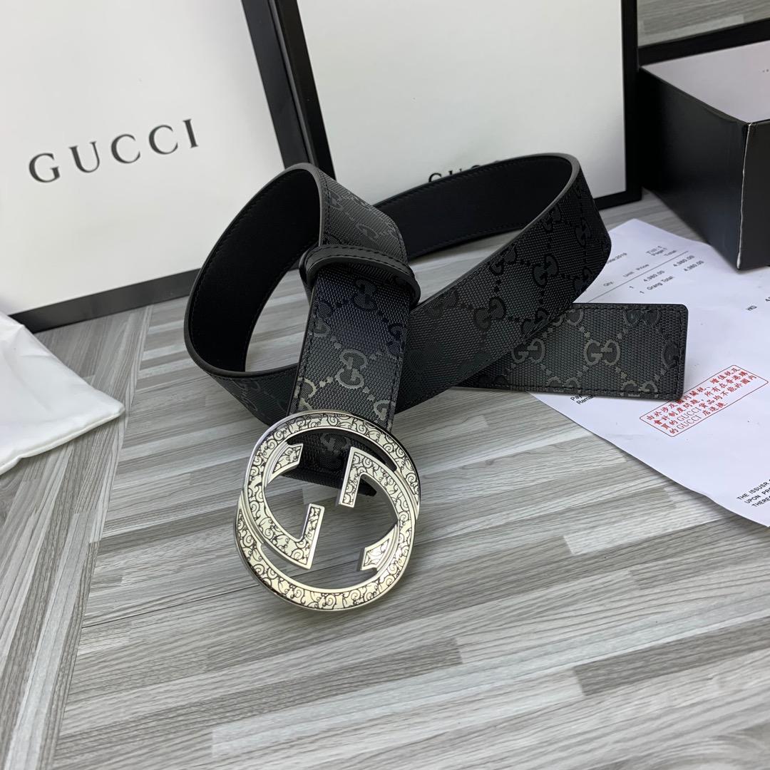 Cheap Replica Gucci Reversible Men Leather Belt Width 4cm 117