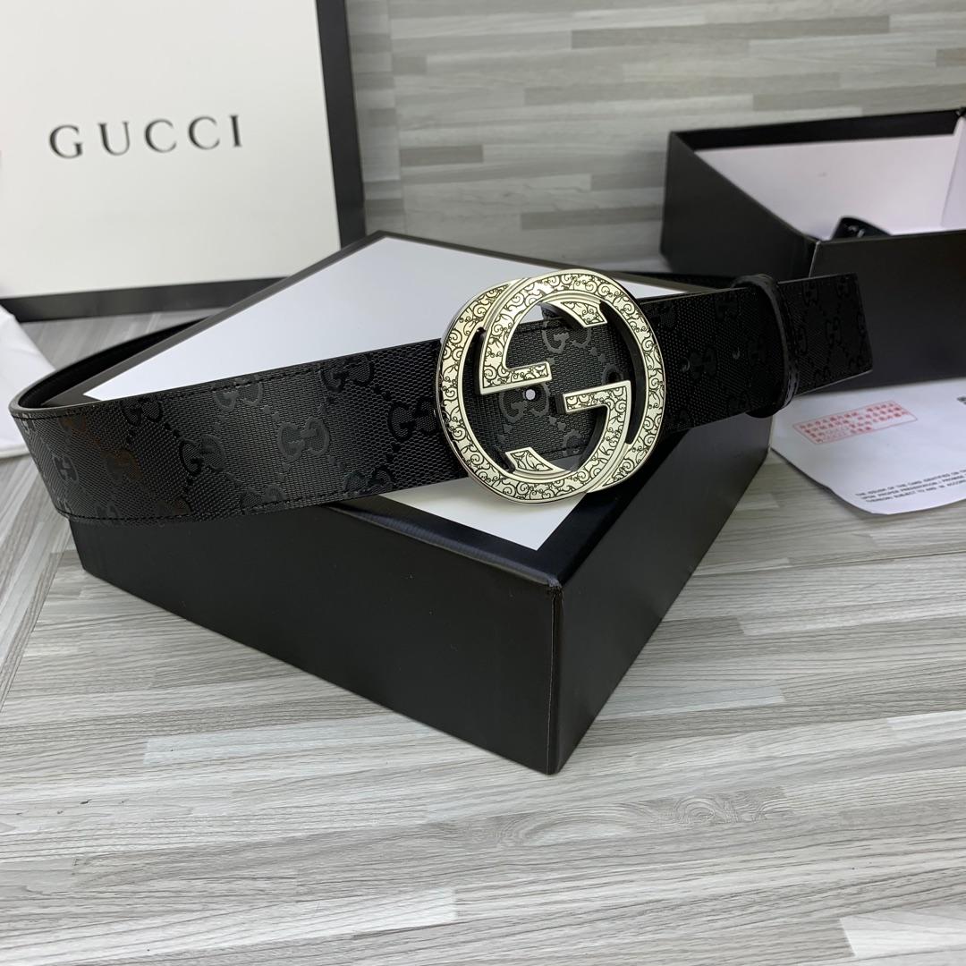 Cheap Replica Gucci Reversible Men Leather Belt Width 4cm 117