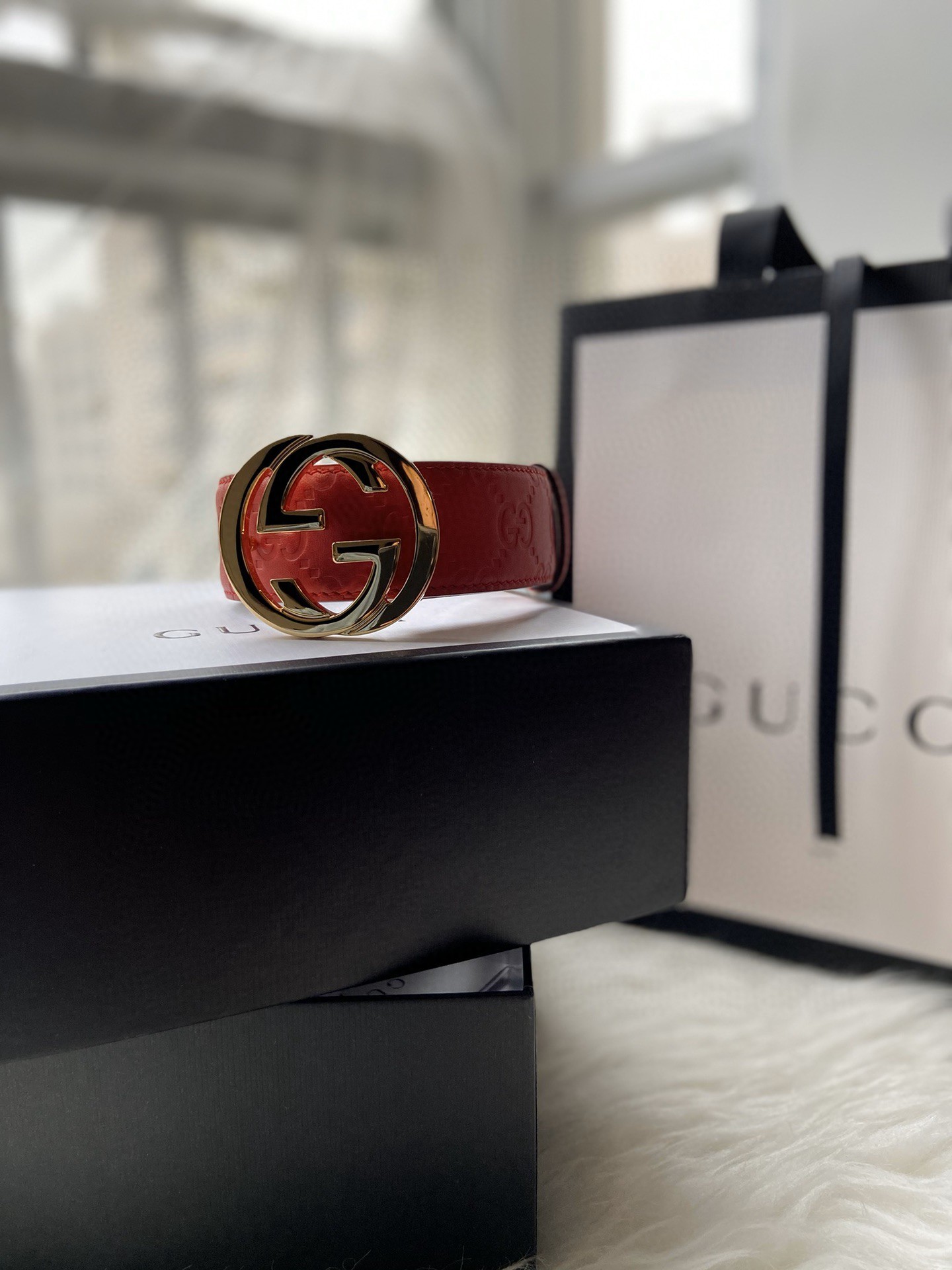 Cheap Replica Gucci Reversible Women Leather Belt Width 3.5cm 130