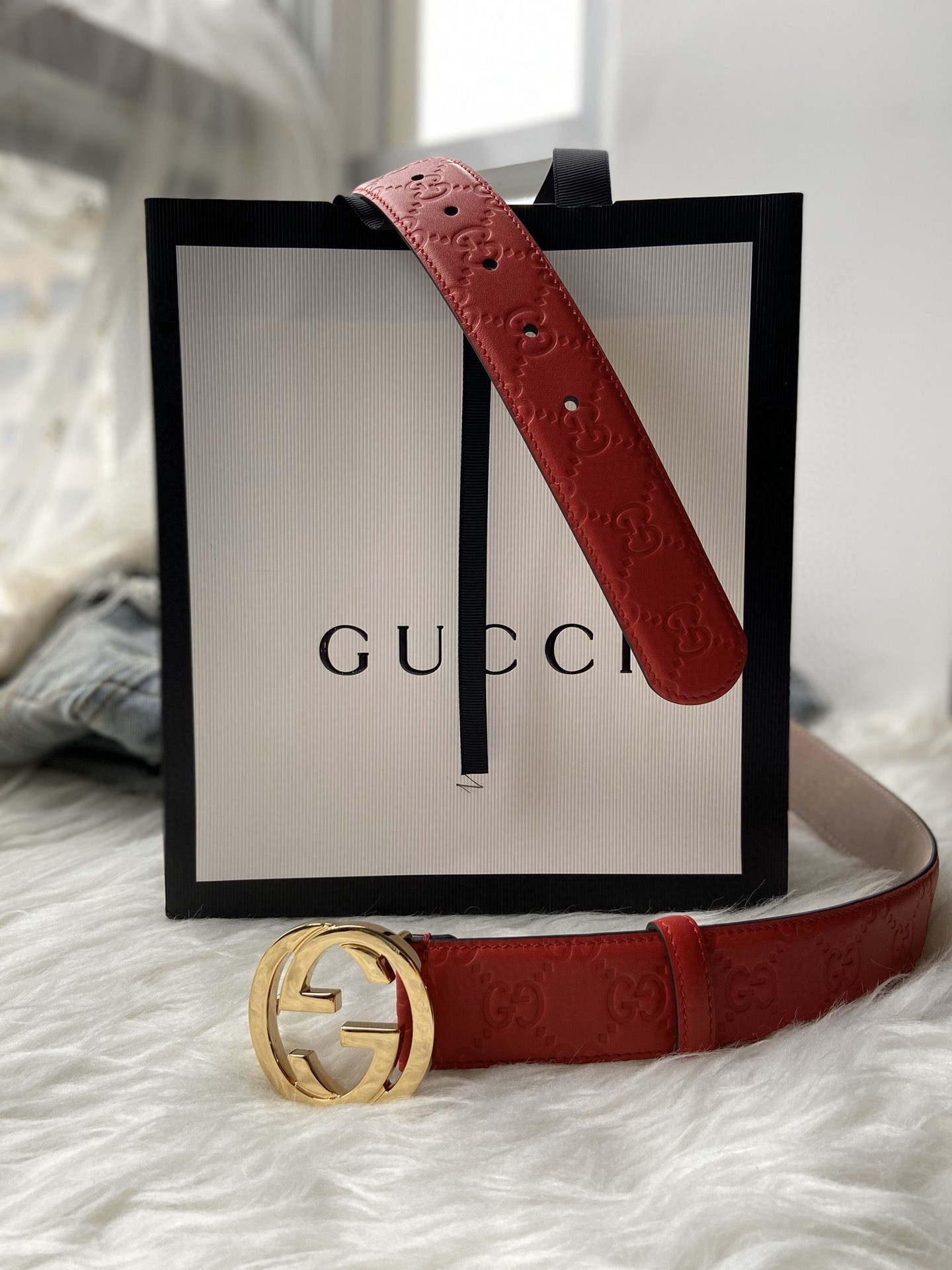 Cheap Replica Gucci Reversible Women Leather Belt Width 3.5cm 130