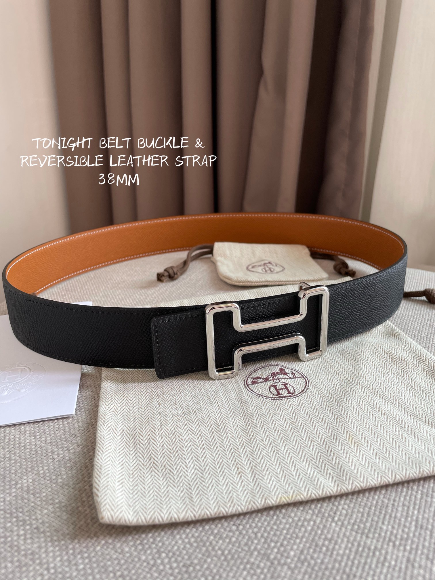 Cheap Replica Hermes Reversible Leather Men Belt Width 3.8cm 068