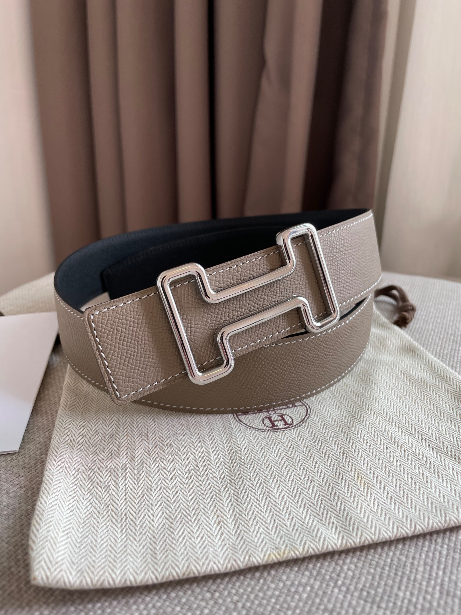 Cheap Replica Hermes Reversible Leather Men Belt Width 3.8cm 069