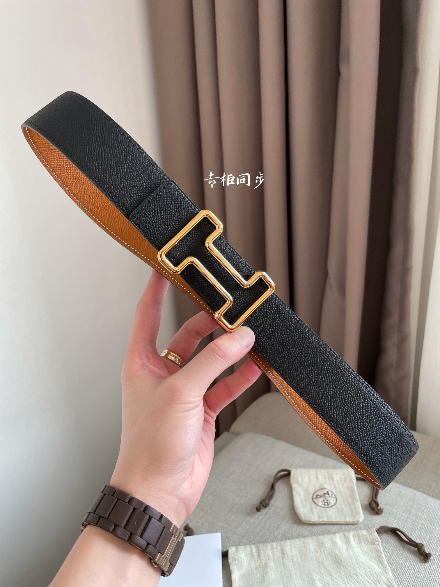 Cheap Replica Hermes Reversible Leather Men Belt Width 3.8cm 070