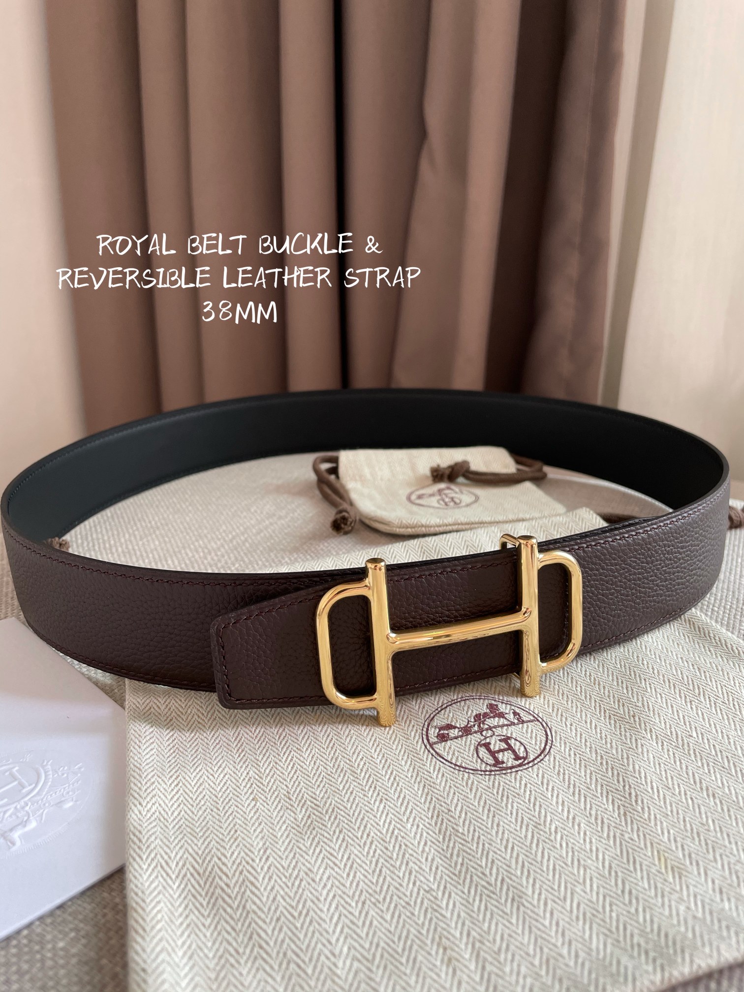 Cheap Replica Hermes Reversible Leather Men Belt Width 3.8cm 072