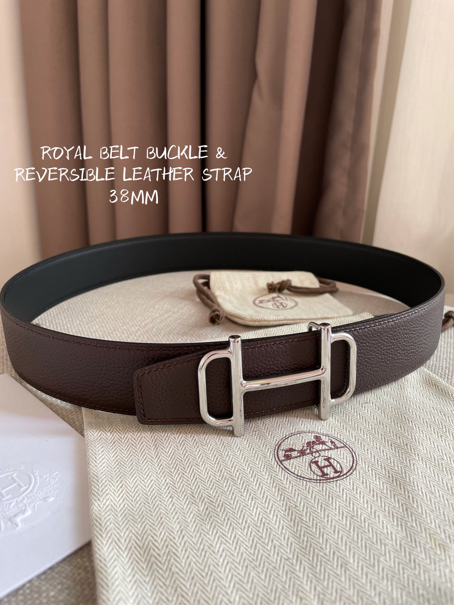 Cheap Replica Hermes Reversible Leather Men Belt Width 3.8cm 072