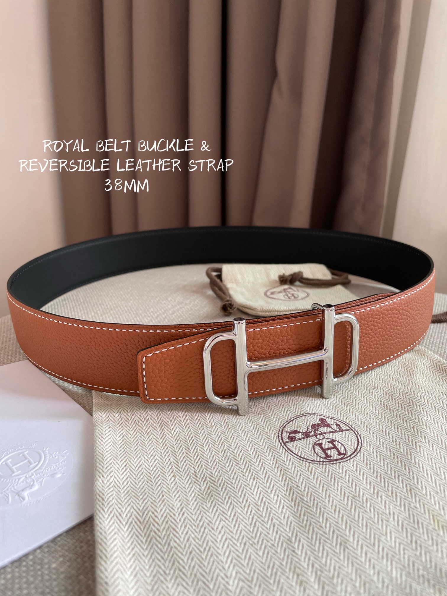 Cheap Replica Hermes Reversible Leather Men Belt Width 3.8cm 072