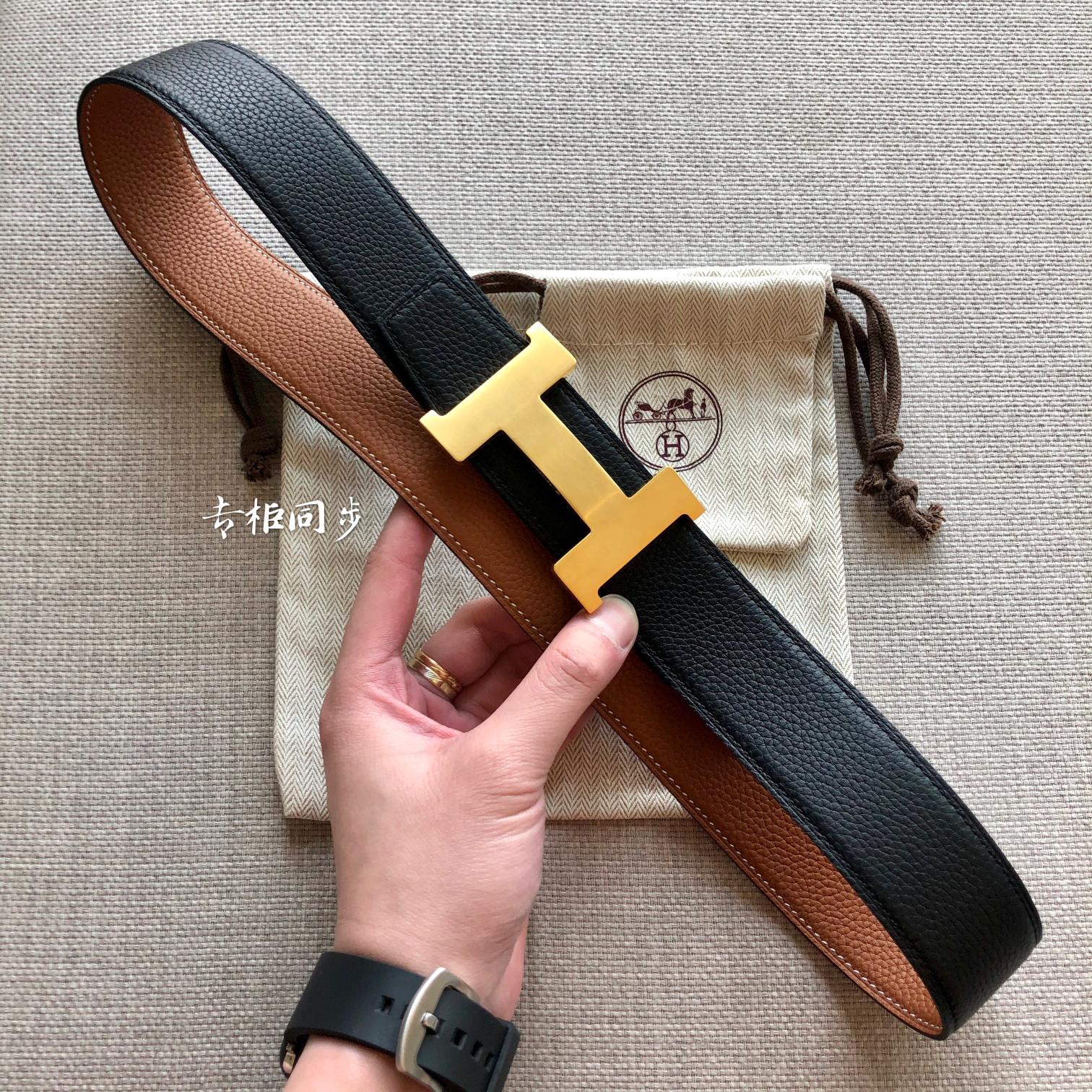 Cheap Replica Hermes Reversible Leather Men Belt Width 3.8cm 073